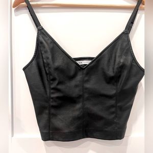 ZARA Vegan Leather Bustier
